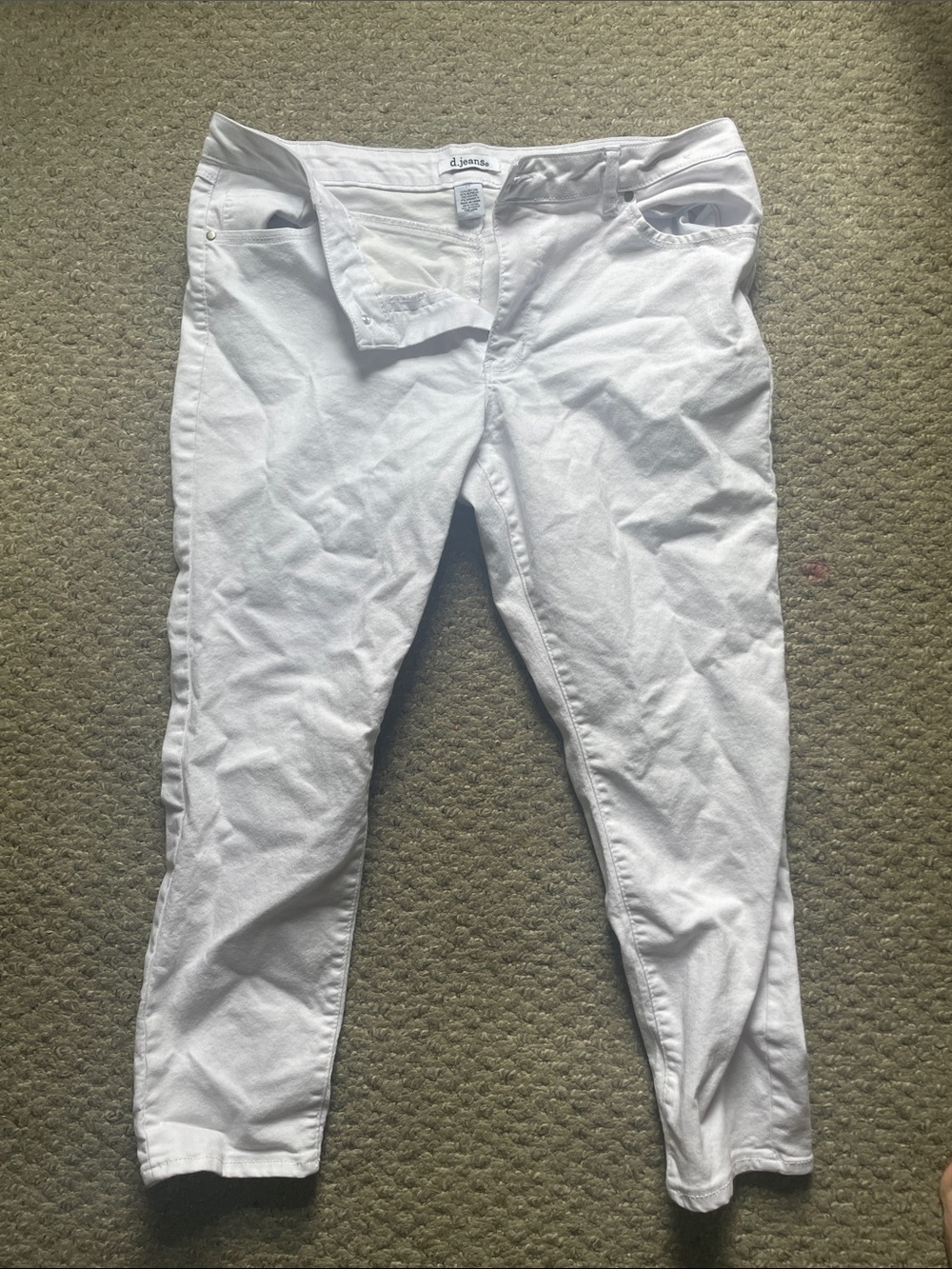 d. jeans White Stretch Denim Jeans